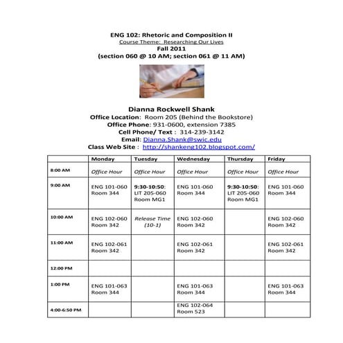 Eng 102 syllabus fall 2011