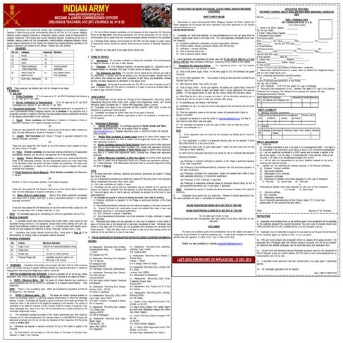 indian Army notification 2015