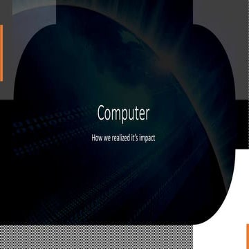 Computer- Informative Speech