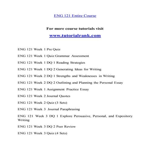  ENG 121 Inspiring Innovation/tutorialrank.com