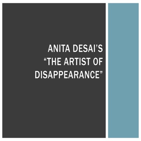 Eng131: The Artist of Disappearance Lesson Plan