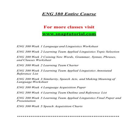 Eng 380 Education Redefined-snaptutorial.com