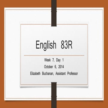 Eng 83 r week 7 day 1 100614