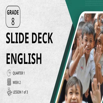 ENGLISH 8 REVISED K-12 CURRICULUM QUARTER 1 WEEK 1 | PPTX