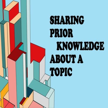 English9pptx. Sharing Prior Knowledge about a Topic