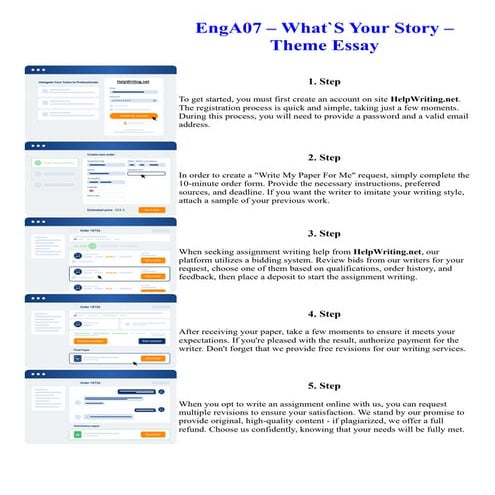EngA07 WhatS Your Story Theme Essay. Online assignment writing service.
