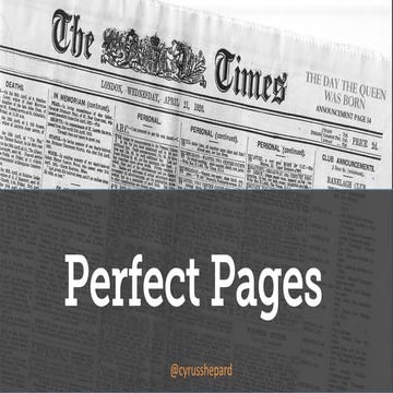 Perfect Pages: Content Strategy and SEO