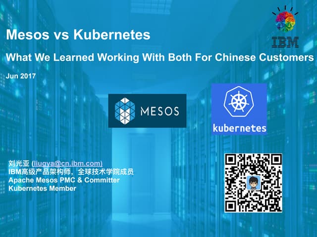 Mesos vs Kubernetes: What We Learned Working With Both For Chinese Customers