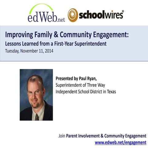 Improving Family & Community Engagement: Lessons Learned From a First Year Superintendent