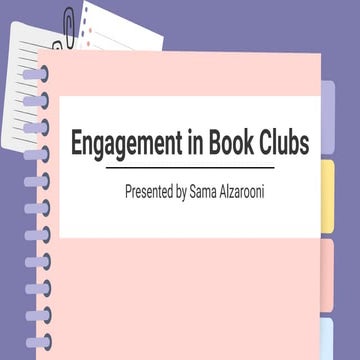 Presentation On Engagement In Book Clubs Pdf