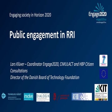 Public engagement in RRI