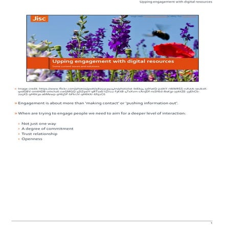 Upping engagement with digital resources