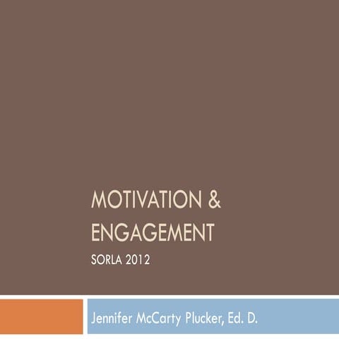 SORLA Motivation and Engagement
