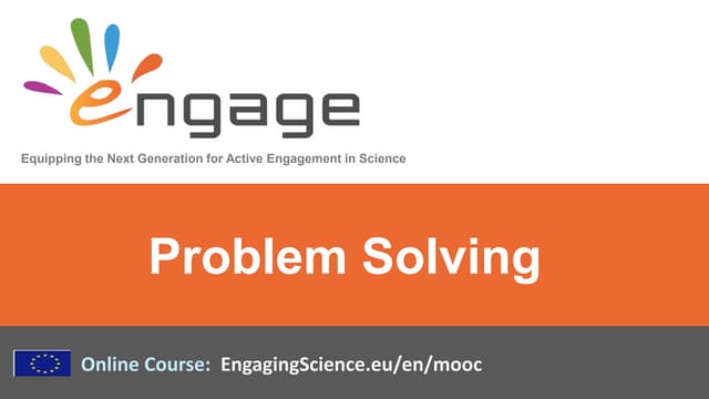 ENGAGE MOOC problem solving  