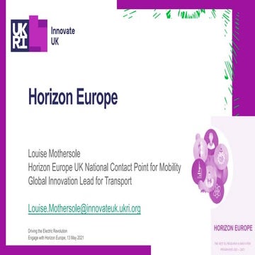 Engage with...Horizon Europe
