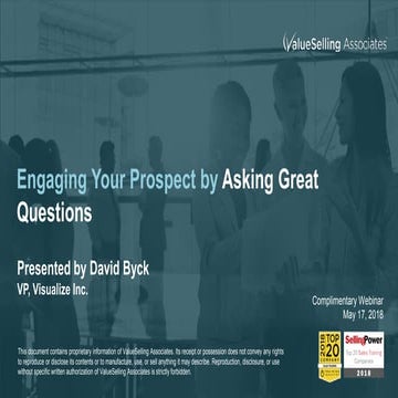 Engage Your Prospect By Asking Better Questions