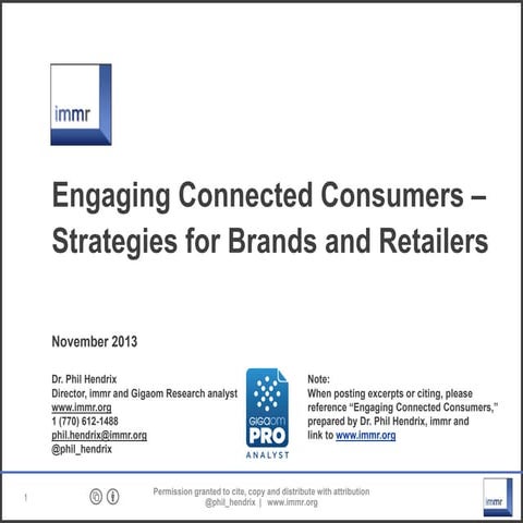 Engaging Connected Consumers - Strategies for Brands and Retailers