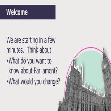 Engaging and influencing parliament 