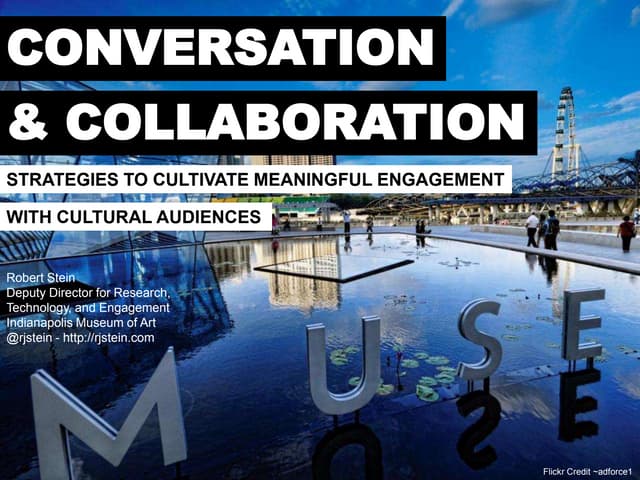Engaging cultural audiences