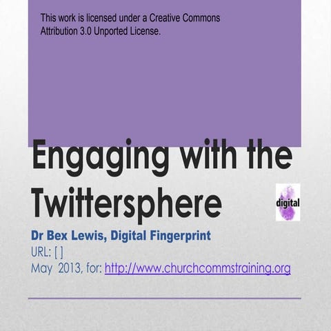 Engaging in the twittersphere 2013