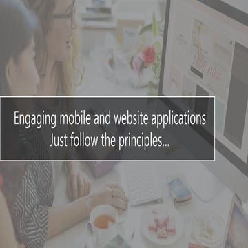 Engaging mobile and website applications