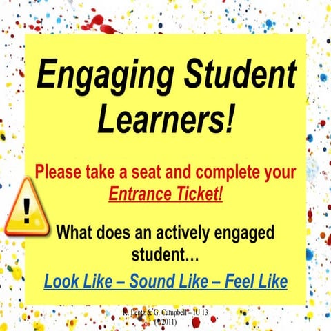 Engaging Student Learners