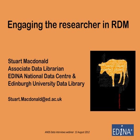 Engaging the Researcher in RDM