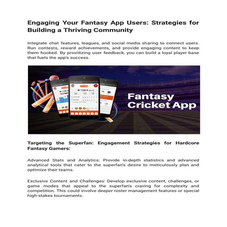Latest Trends in Fantasy Sports App Development | PDF