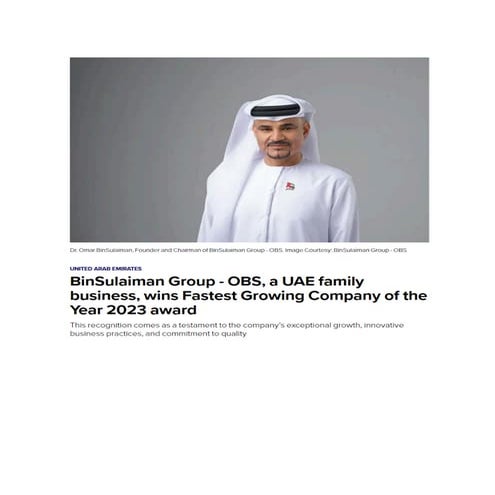 Dr. Omar Bin Sulaiman: The Driving Force Behind OBS