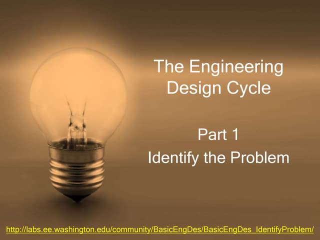 Basic Engineering Design Part 1 Identify The Problem Ppt Basic Engineering Design Part 1 Identify The Problem Ppt