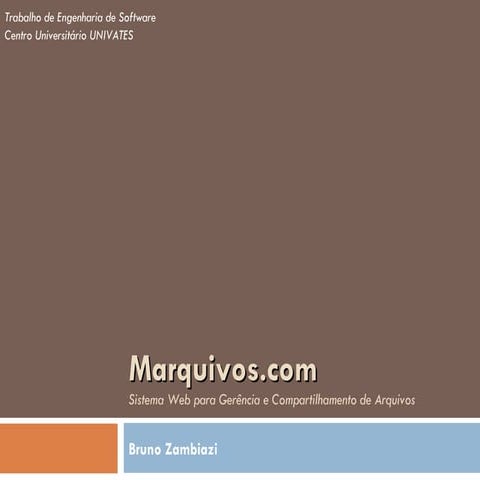 [Engenharia de Software] Marquivos.com