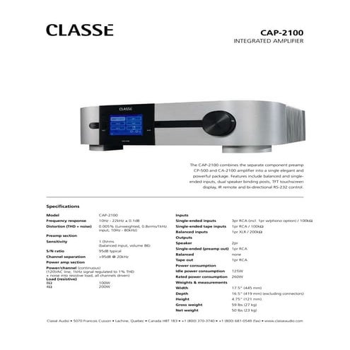 cap-2100 fiche produit