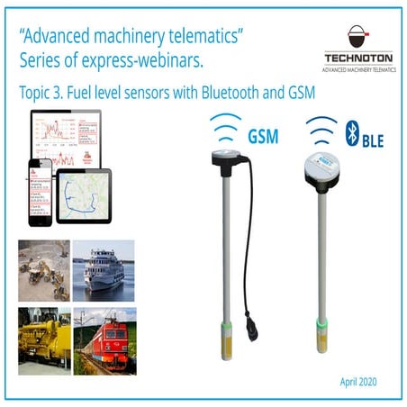 Wireless fuel level sensors with Bluetooth and GSM. Technoton webinar on 06.0...
