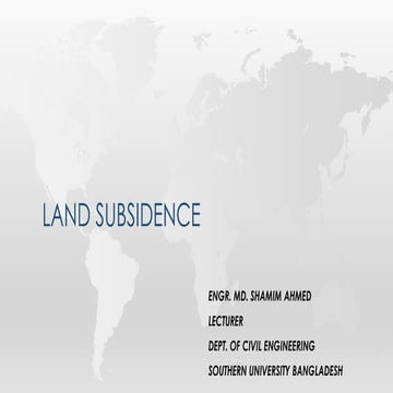 Land Subsidence_Engineering Geology & Geomorphology | PDF
