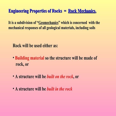 Comprehensive Overview of Engineering Properties and Testing of Rocks ...