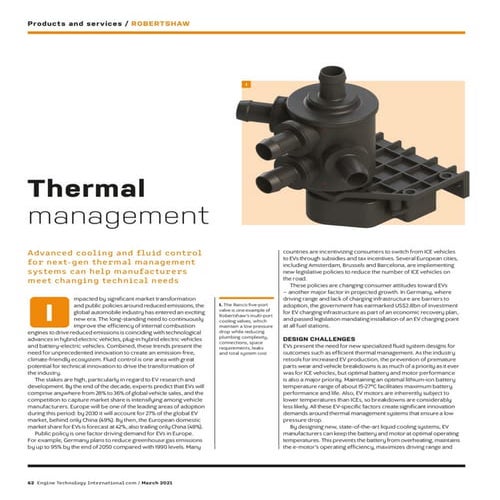 Thermal Management article - Engine Technology International magazine