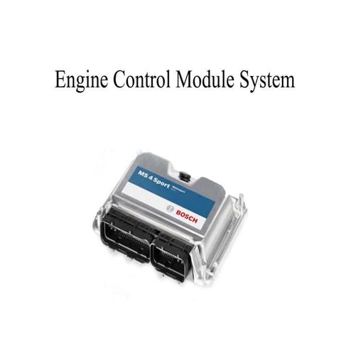 ECU ... Engine Control Unit .. Inputs & Outputs _ Explained