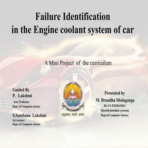 Failure Identification in the engine coolant system of car