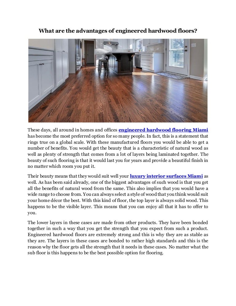 Engineered Hardwood Flooring Miami