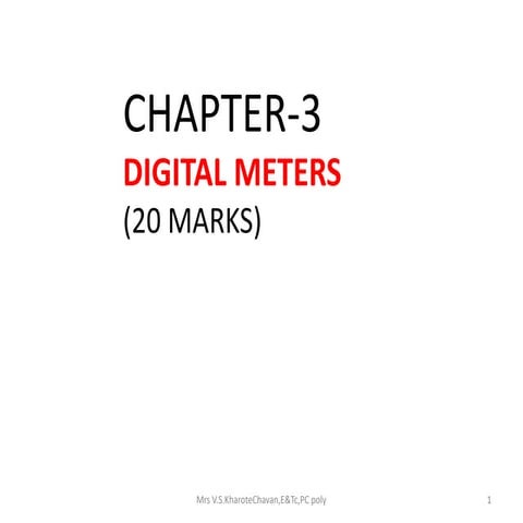 Comprehensive Overview of Digital Meters and Their Applications in ...