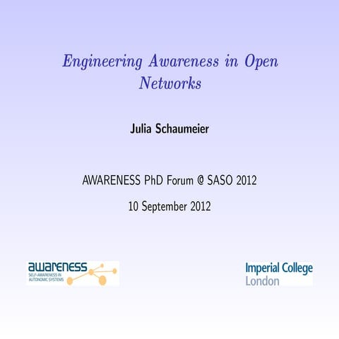 Engineering Awareness in Open Networks