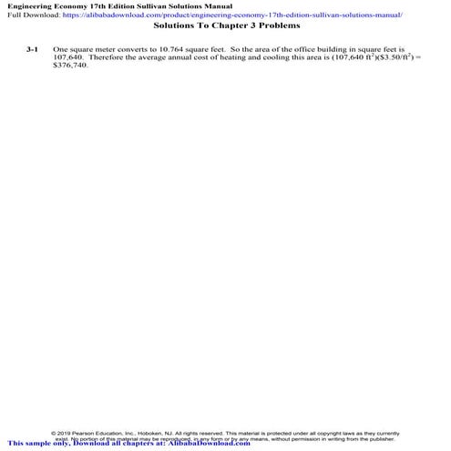 Engineering Economy 17th Edition Sullivan Solutions Manual