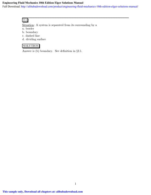 Solutions manual for fundamentals of fluid mechanics 7th edition by ...