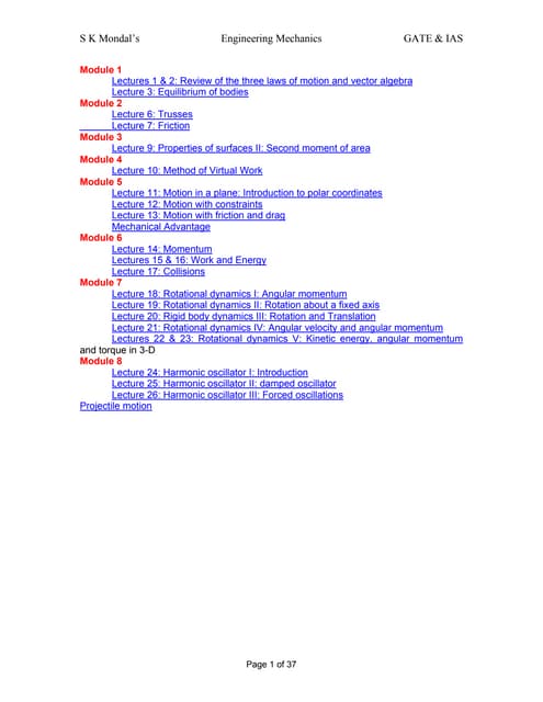Engineering mechanics-question-and-answers-for-gate-ias