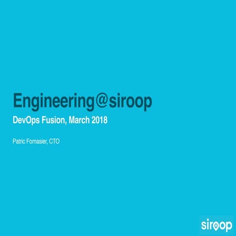 Engineering at siroop