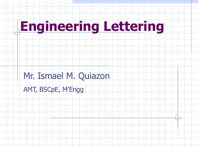 engineering lettering