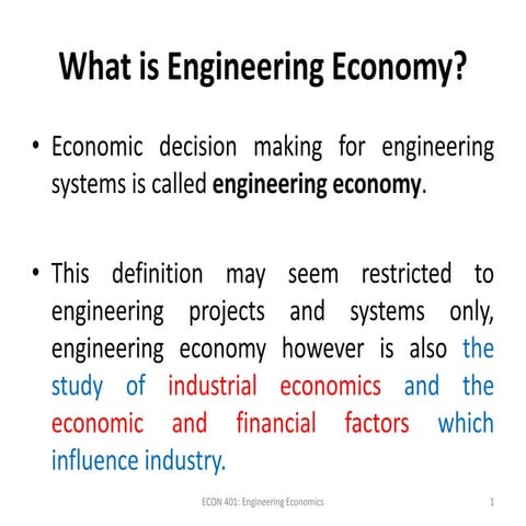 Engineering Economy