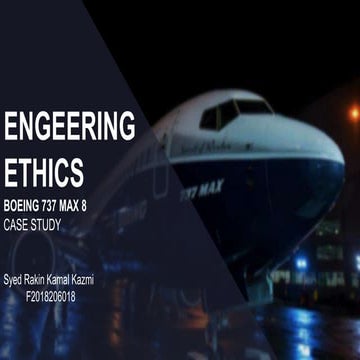 B737 Max 8 conflict of interest Case study presentation