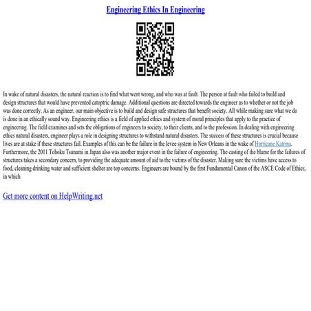 Engineering Ethics Principles and Real life Applications | PPTX