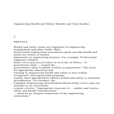 Engineering Health and Safety Module and Case Studies  .docx